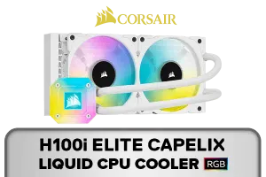 Corsair iCUE H100i Elite Capellix CPU Cooler - White